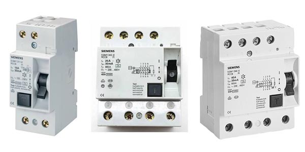 Выключатели дифференциального тока (УЗО) Siemens 5SM1